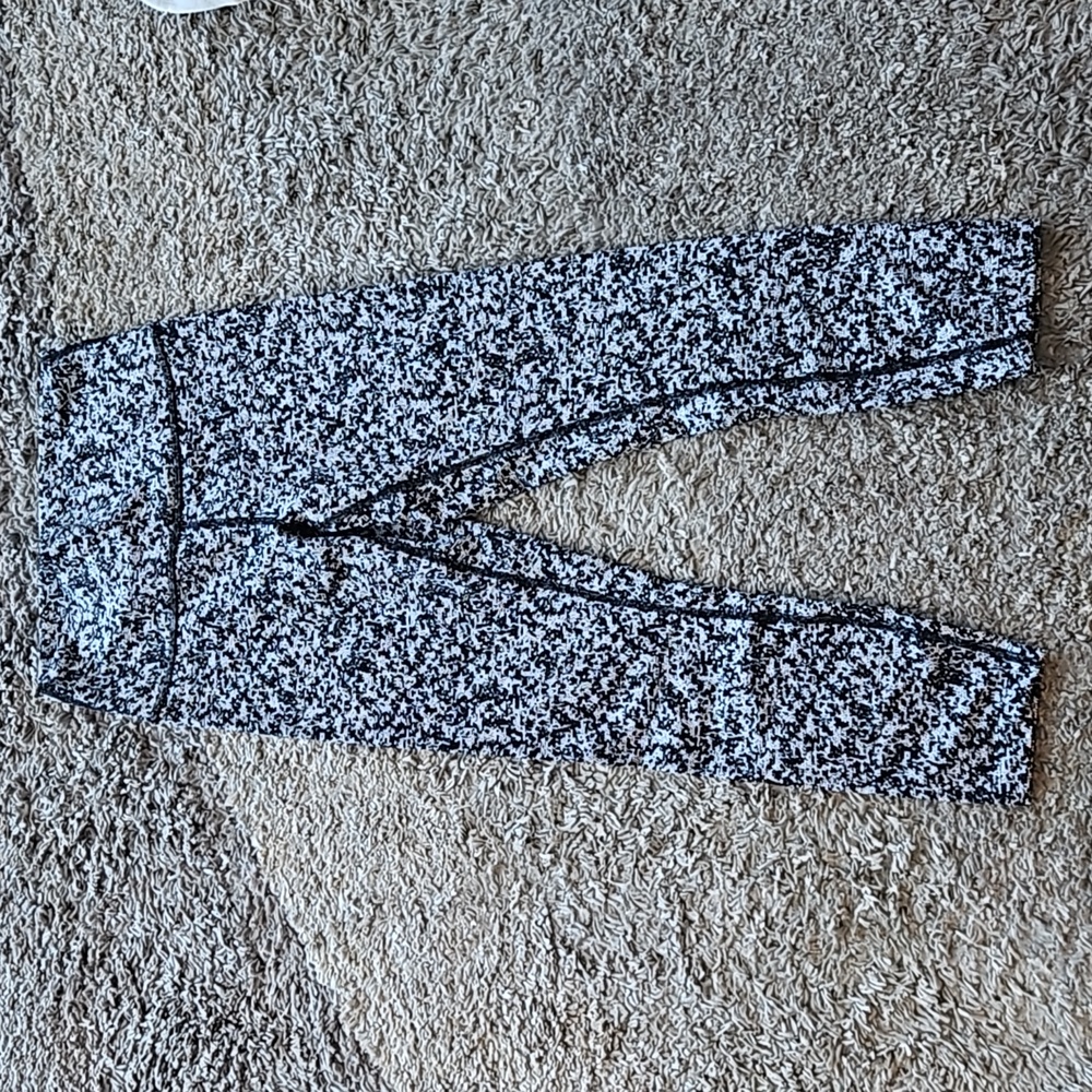 lululemon athletica Black and White Patterned Leggings